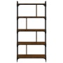 Libreria Rovere Marrone 5 Ripiani 76x32x158cm Legno Multistrato