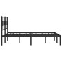 Giroletto con Testiera in Metallo Nero 135x190 cm