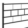Giroletto con Testiera in Metallo Nero 135x190 cm