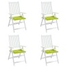 Cuscini per Sedia 4 pz Verde Brillante 50x50x3cm Tessuto Oxford