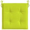 Cuscini per Sedia 4 pz Verde Brillante 50x50x3cm Tessuto Oxford