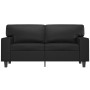Divano a 2 Posti Nero 120 cm in Similpelle