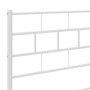 Giroletto con Testiera Metallo Bianco 90x190 cm