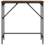 Tavolino Consolle Rovere Marrone 75x32x75 cm Legno Multistrato