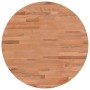 Piano per Tavolo Ø50x4 cm Rotondo in Legno Massello di Faggio