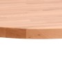 Piano per Tavolo Ø50x4 cm Rotondo in Legno Massello di Faggio