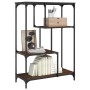 Libreria Rovere Marrone 81x36x115cm Legno Multistrato e Acciaio