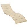 Cuscino per Lettino Beige 200x50x3 cm in Tessuto Oxford