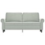 Divano a 2 Posti Grigio Chiaro 140 cm in Velluto