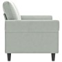 Divano a 2 Posti Grigio Chiaro 140 cm in Velluto