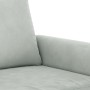 Divano a 2 Posti Grigio Chiaro 140 cm in Velluto