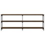 Tavolino Consolle Rovere Marrone 200x29x75 cm Legno Multistrato