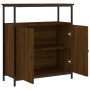 Credenza Rovere Marrone 70x30x80 cm in Legno Multistrato