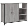 Credenza Grigio Sonoma 100x33x75 cm in Legno Multistrato