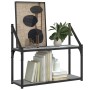 Scaffale Parete 2 Ripiani Grigio Sonoma 60x21x51 cm Multistrato
