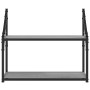 Scaffale Parete 2 Ripiani Grigio Sonoma 60x21x51 cm Multistrato