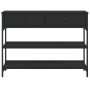 Tavolino Consolle Nero 100x25x75 cm in Legno Multistrato