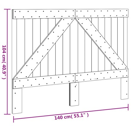 Testiera 140x104 cm in Legno Massello di Pino