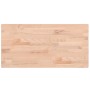 Piano Tavolo 80x40x2,5cm Rettangolare Legno Massello di Faggio