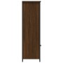 Credenza Rovere Marrone 62x32x103,5 cm in Legno Multistrato