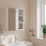 Armadietto Bagno con Specchio e LED Bianco 45x13x52 cm