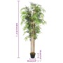 Albero Bambù Artificiale 730 Foglie 120 cm Verde