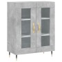 Credenza Grigio Cemento 69,5x34x180 cm in Legno Multistrato