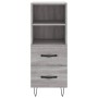 Credenza Grigio Sonoma 34,5x34x180 cm in Legno Multistrato