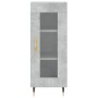 Credenza Grigio Cemento 34,5x34x180 cm in Legno Multistrato