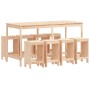 Set Bar da Giardino 9 pz in Legno Massello di Pino