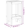 Set Bar da Giardino 9 pz Miele in Legno Massello di Pino