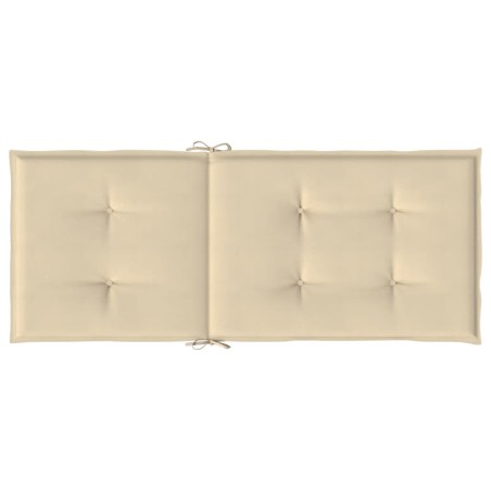 Cuscini per Sedie 6 pz Beige 120x50x3 cm in Tessuto