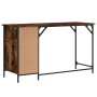 Scrivania Computer Rovere Fumo 131x48x75 cm Legno Multistrato