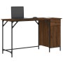 Scrivania Computer Rovere Marrone 131x48x75cm Legno Multistrato