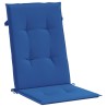 Cuscini per Sedie 6 pz Blu Reale 120x50x3 cm in Tessuto