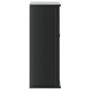 Mobile da Bagno a Muro BERG Nero 69,5x27x71,5cm Legno Massello