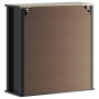 Mobile da Bagno a Muro BERG Nero 69,5x27x71,5cm Legno Massello