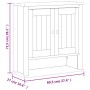 Mobile da Bagno a Muro BERG Nero 69,5x27x71,5cm Legno Massello