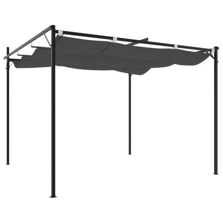 Pergola con Tetto Retrattile Antracite 295x292x230 cm