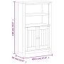 Mobile da Bagno BERG Nero 69,5x34x110 cm Legno Massello di Pino