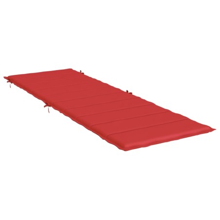 Cuscino per Lettino Rosso 186x58x3 cm in Tessuto Oxford