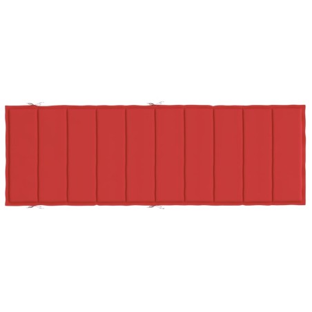 Cuscino per Lettino Rosso 186x58x3 cm in Tessuto Oxford