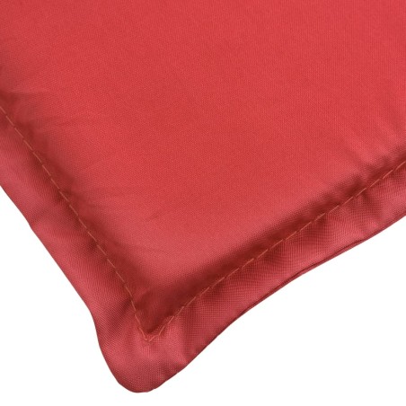 Cuscino per Lettino Rosso 186x58x3 cm in Tessuto Oxford