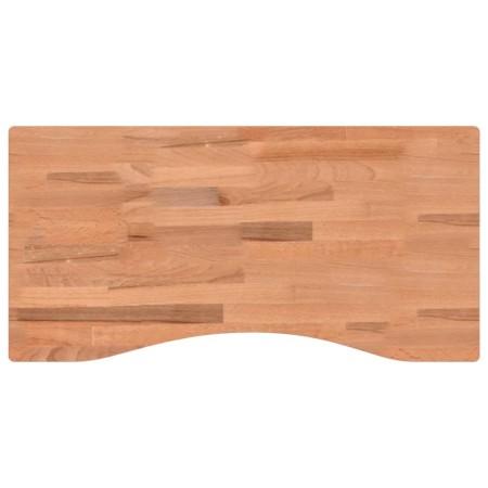 Piano per Scrivania 80x(36-40)x2,5 cm Legno Massello di Faggio