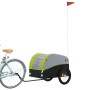 Rimorchio da Bici Nero e Verde 45 kg in Ferro