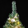 Albero di Natale Artificiale con 300 LED Palline e Neve 240 cm