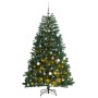 Albero Natale Incernierato con 300 LED e Palline 240 cm