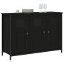 Credenza Nera 100x35x70 cm in Legno Multistrato