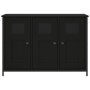 Credenza Nera 100x35x70 cm in Legno Multistrato