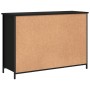 Credenza Nera 100x35x70 cm in Legno Multistrato